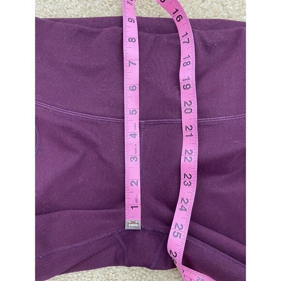 Fabletics Womens Leggings Size XS ? Maroon Mesh Siding w Pockets Full Length - Picture 7 of 8